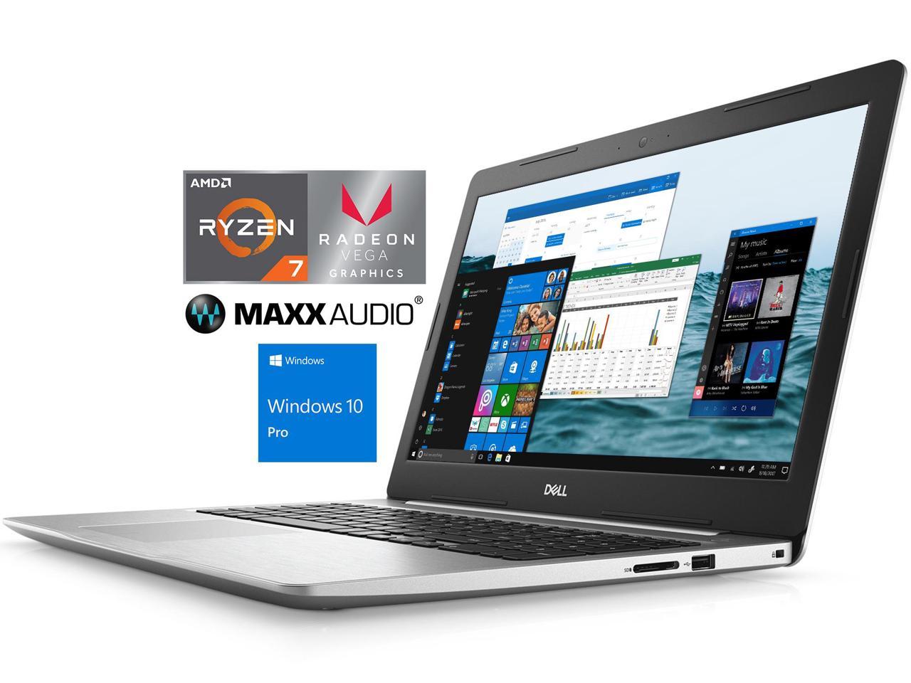 Dell Inspiron 5575 15.6\" FHD Notebook, AMD Quad-Core Ryzen 7 2700U Upto 3.8GHz, 16GB RAM, 128GB NVMe SSD + 1TB HDD, Radeon Vega 10, HDMI, Card Reader, LAN, Wi-Fi, Bluetooth, Windows 10 Pro